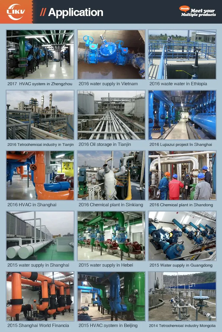 Gg25 Wafer Butterfly Valve Center Line EPDM Lined Valve DN40-DN300