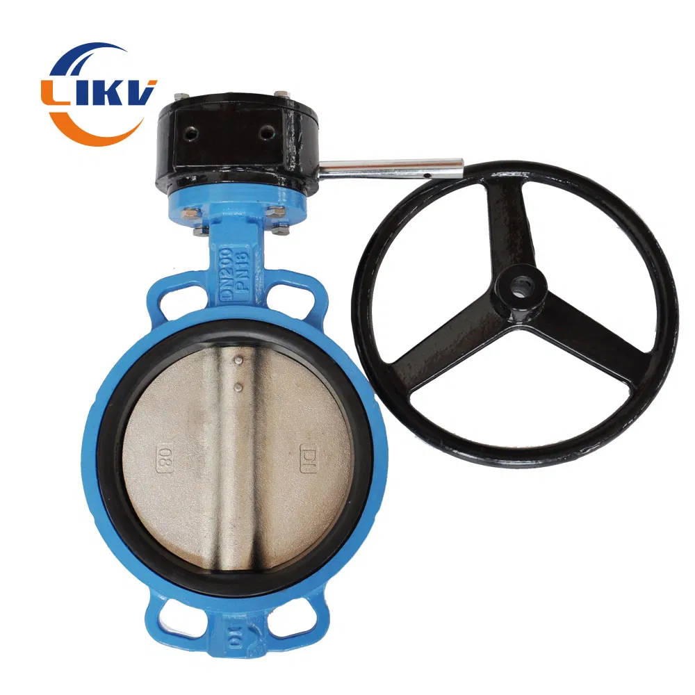 Gg25 Wafer Butterfly Valve Center Line EPDM Lined Valve DN40-DN300