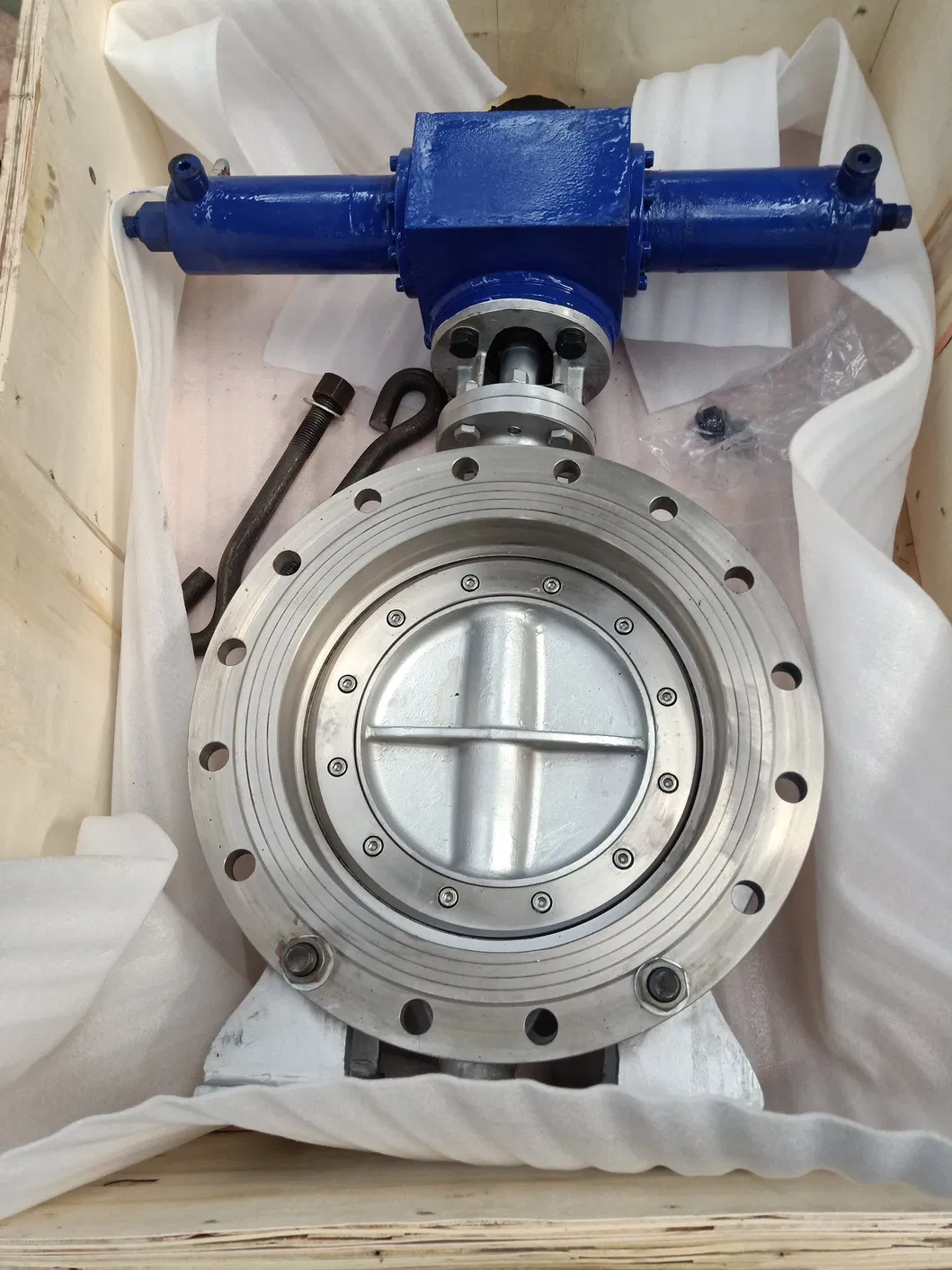 Handle Type Wcb Ductile Iron Butterfly Valve with Centerline