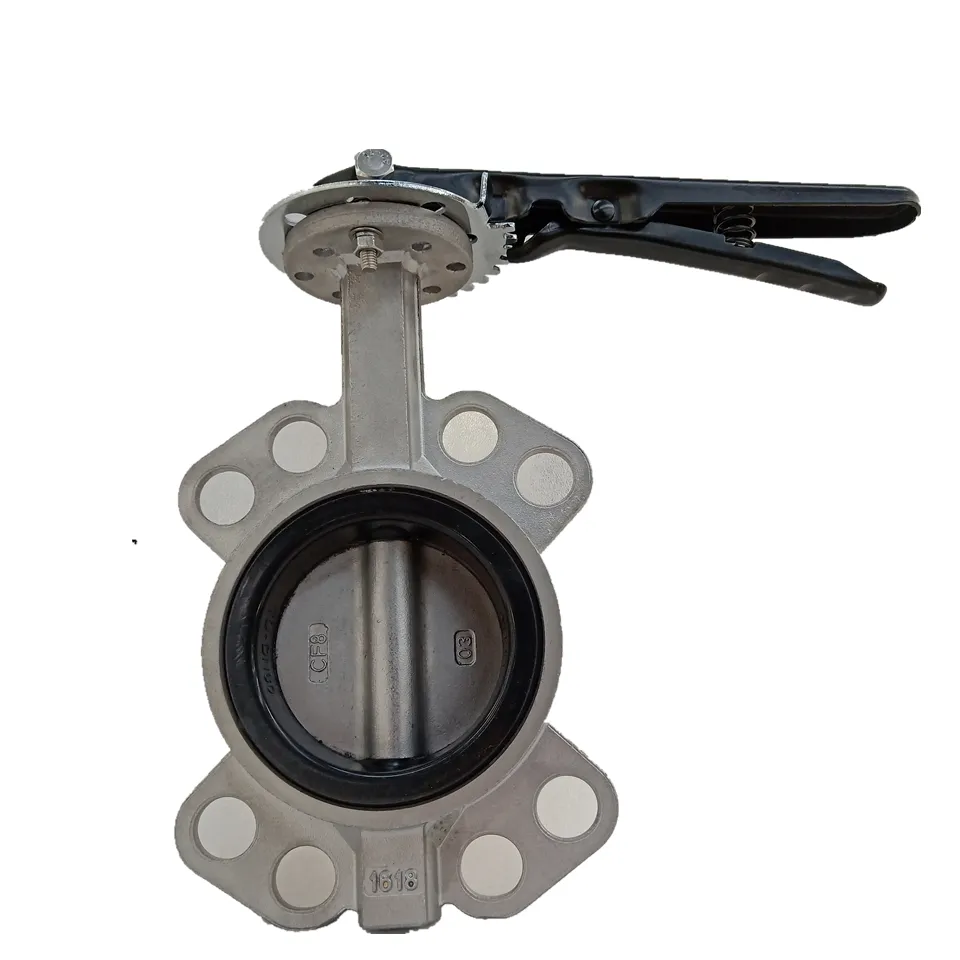 Handle Type Wcb Ductile Iron Butterfly Valve with Centerline