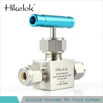 Hikelok PCTFE Stem High Pressure 316 Stainless Steel Needle Valve