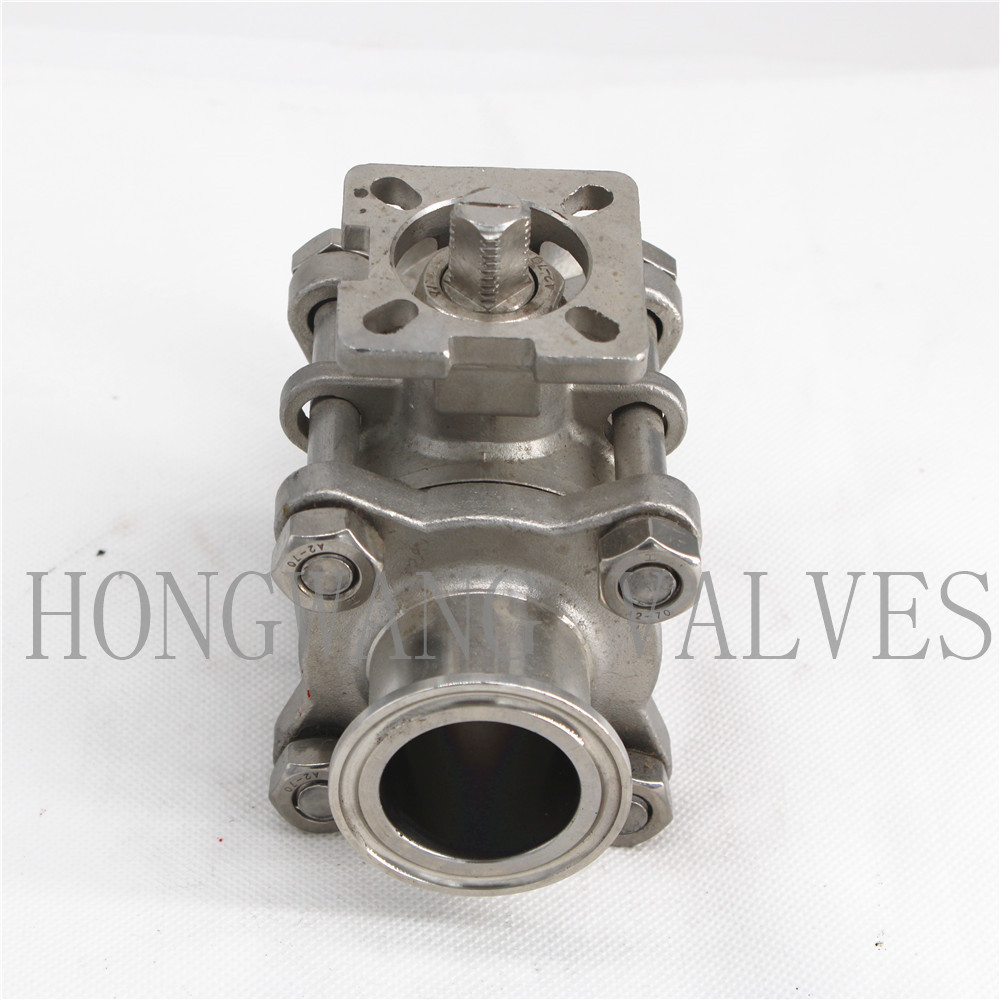 Hongwang Stainless Steel Casting Industrial Manual 3PC High Platform Tri-Clamp Ball Valve ( HW -BV 3002)