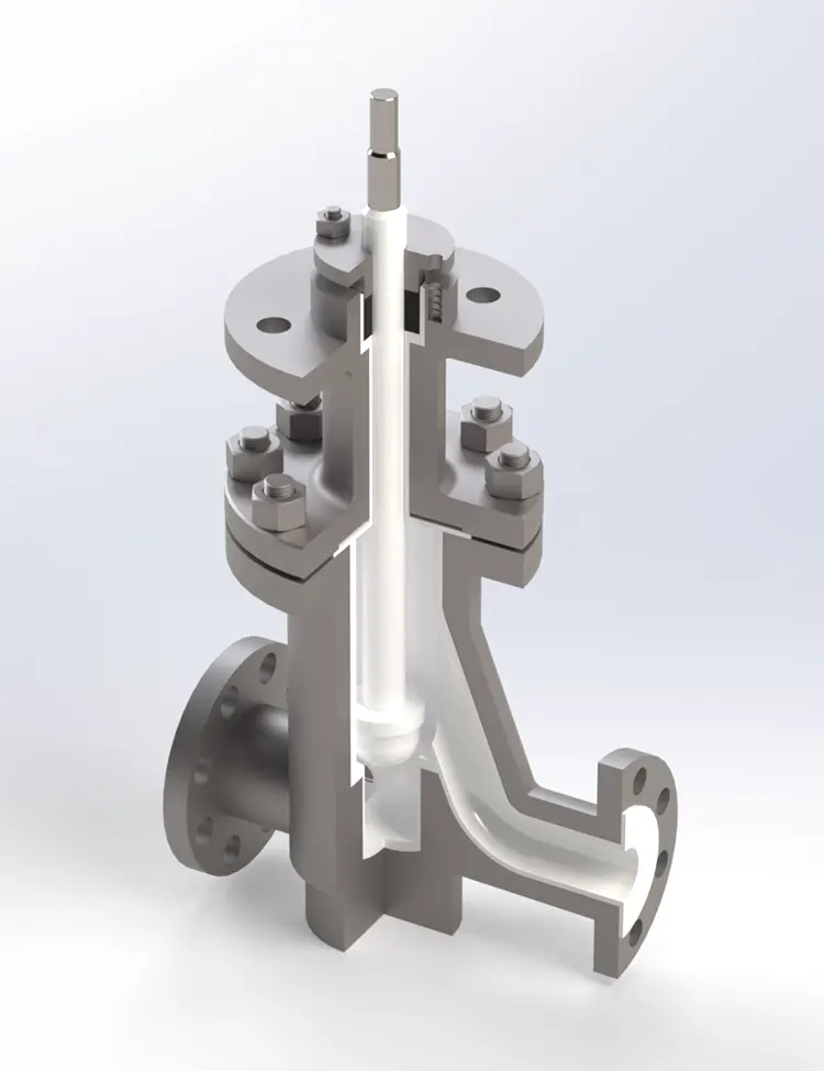 Single Seat Fluorine Lined Control Valve