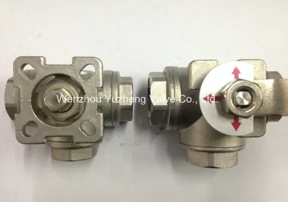Industrial Usage 3 Way Type Thread Ball Valve for Water Oil Gas