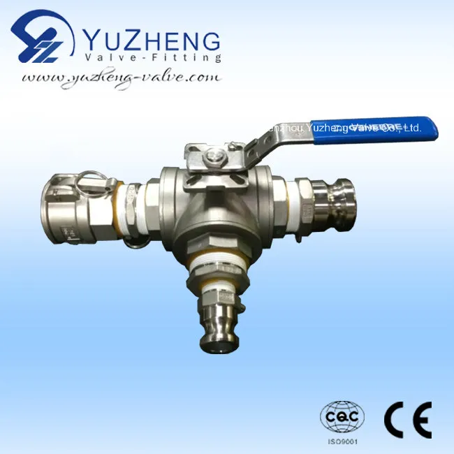 Industrial Usage 3 Way Type Thread Ball Valve for Water Oil Gas
