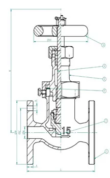 JIS F 7348 Marine Union Bonnet Type Bronze 16K Globe Valves