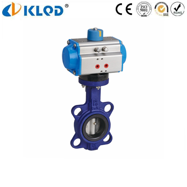 Klqd Brand Dn80 Wafer Type Pneumatic Butterfly Valves