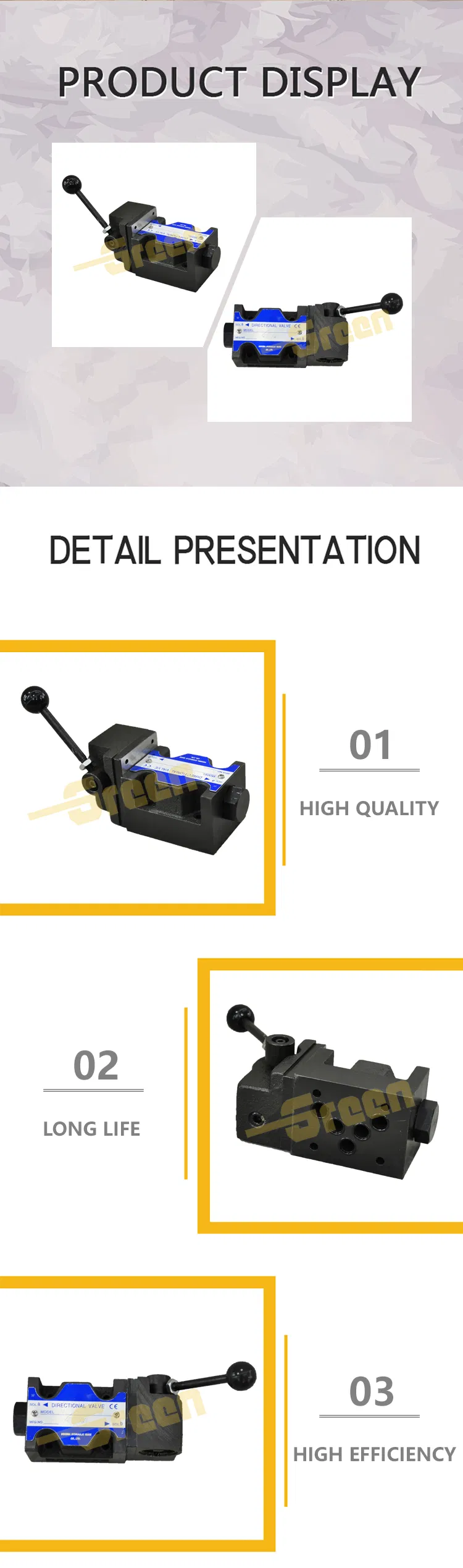 Manual Operated Directional Control Valve Dmt-01 Dmt-02 Dmt-03 Dmt01 Dmt02 Dmt03