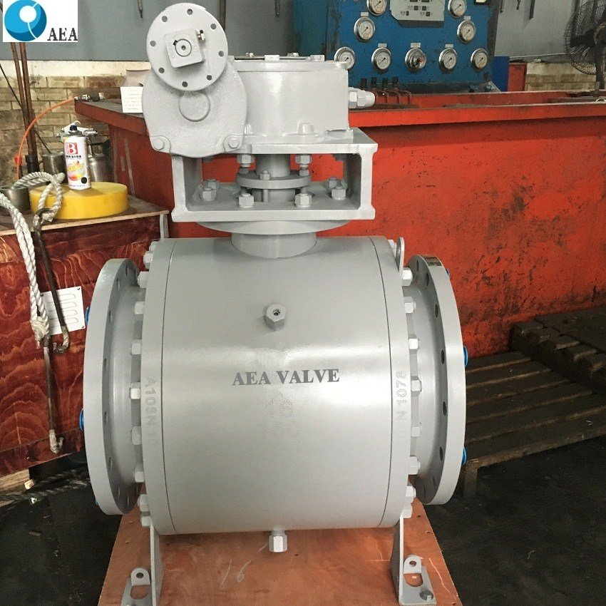 Nace Mr0175 API 6D Bolted Body Reduced Full Bore Side Entry Soft Rptfe Devlon Peek Seat Insert Flanged Connection Trunnion Support Ball Valve