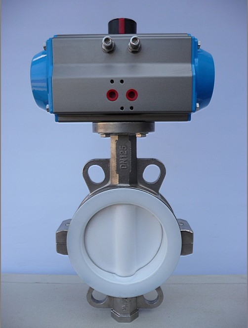 NBR/EPDM/PTFE/ Viton Wafer Lug Double Flange Butterfly Valve