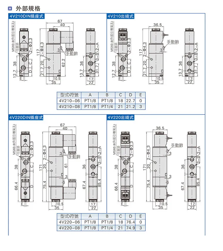 Original Airtac Pneumatic Solenoid Valve 4V210-08 4V310-10 4V110-06 4V410-15