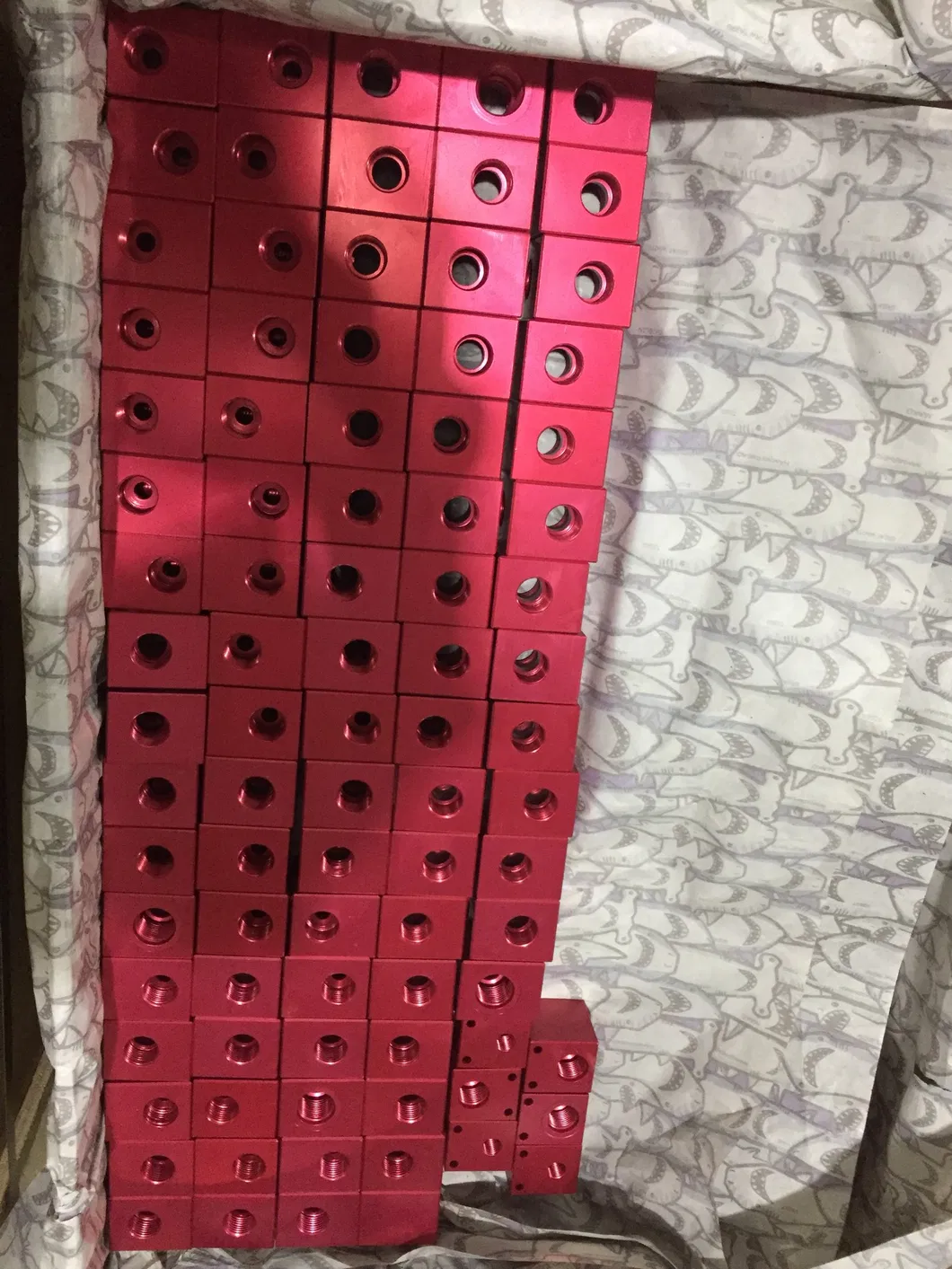 Red Oxidation Sandwich Solenoid Valve Blocks