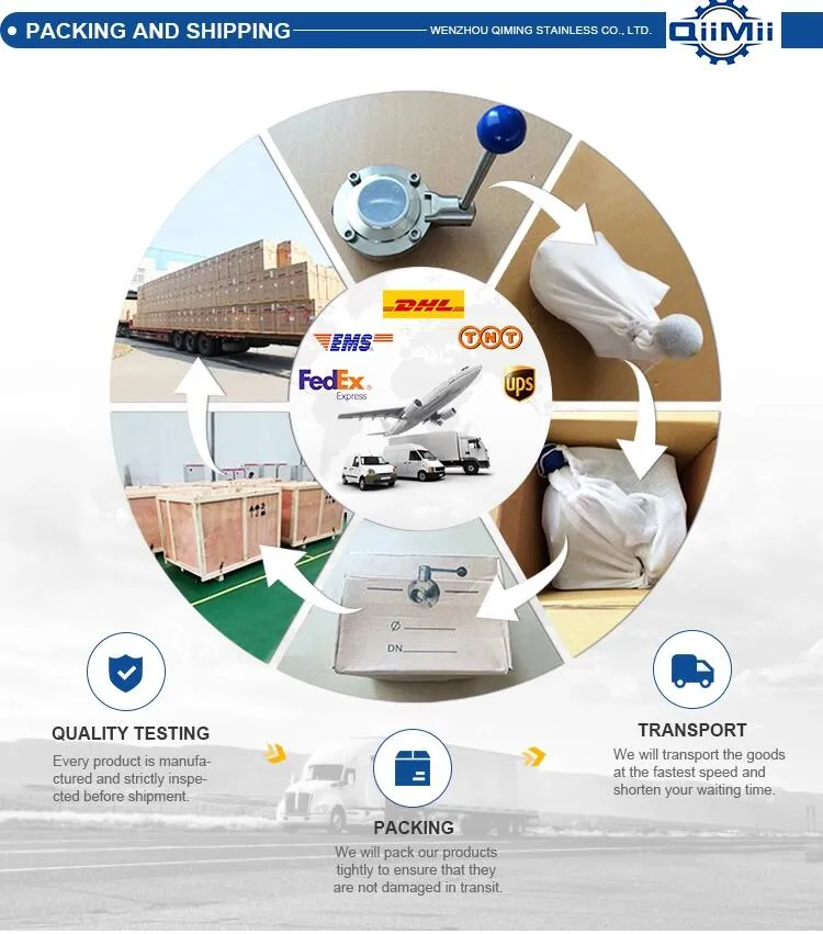 Sanitary Clamp Butterfly Valve with Seal Silicon/EPDM/Frm Gasket