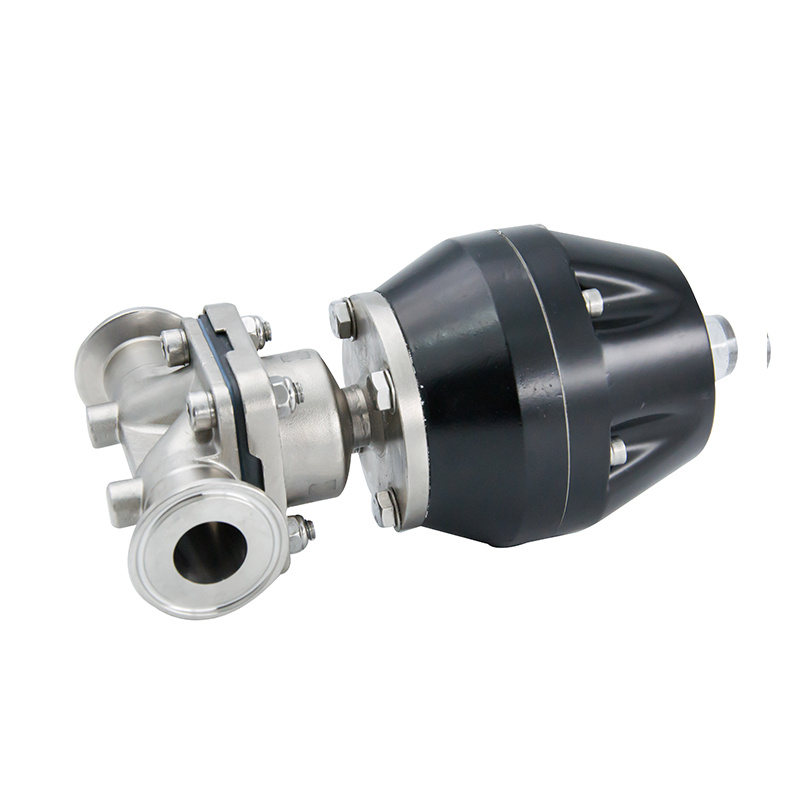Sanitary SS304 Pneumatic Clamp Diaphragm Valve with Plastic Head