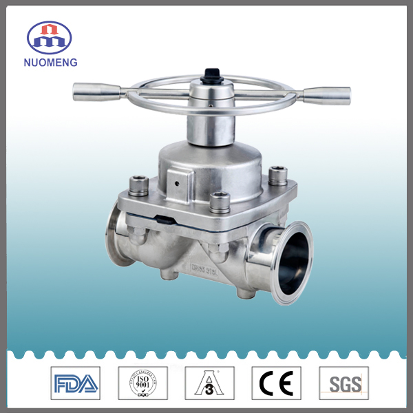 Sanitary Stainless Steel SS304/SS316L Manual Clamped Diaphragm Valve