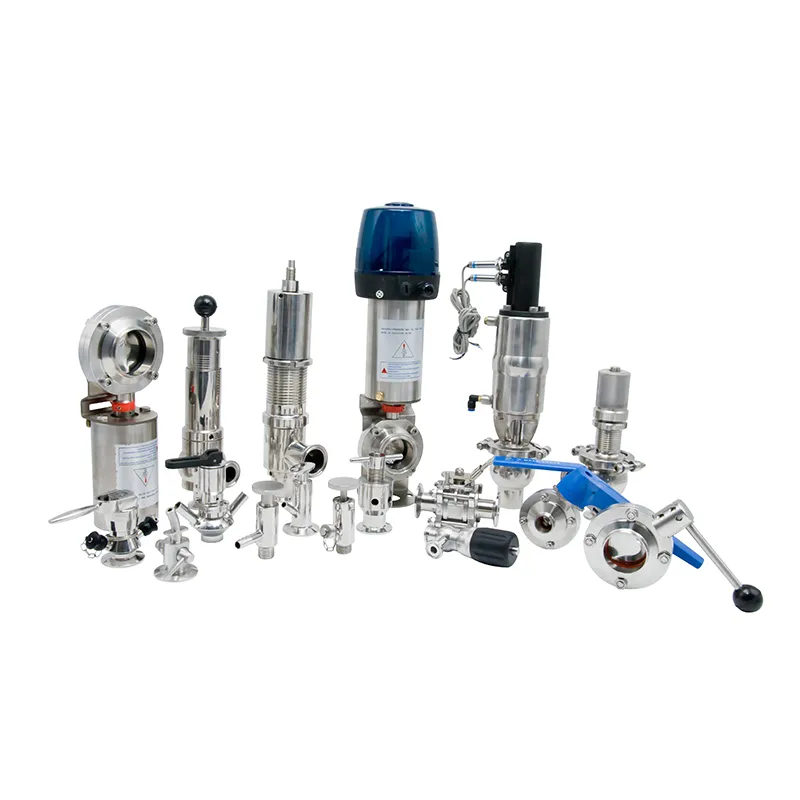 Sanitary Stainless Steel Three-Piece Pneumatic Actuator Welding Butterfly Valve