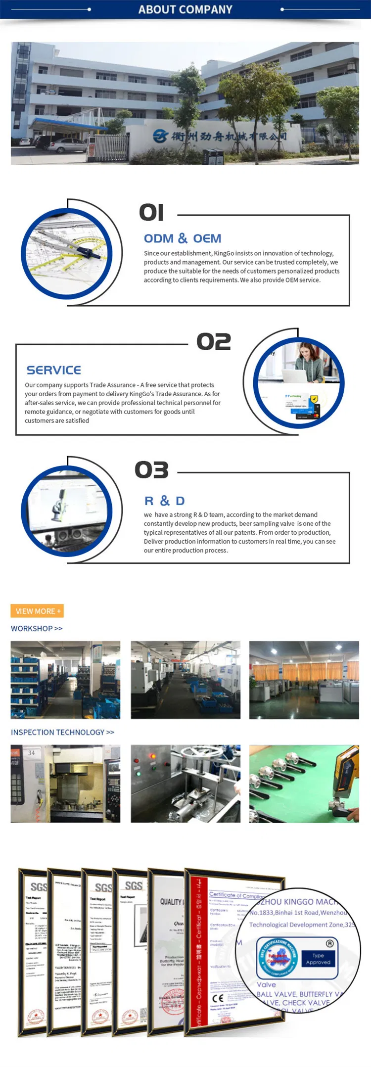 Sanitary Tri-Clamp Bpe Stainless Steel Diaphragm Valve for Pharmacy Industry