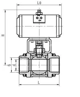 Sanitary Wafer Pneumatic Ball Valve