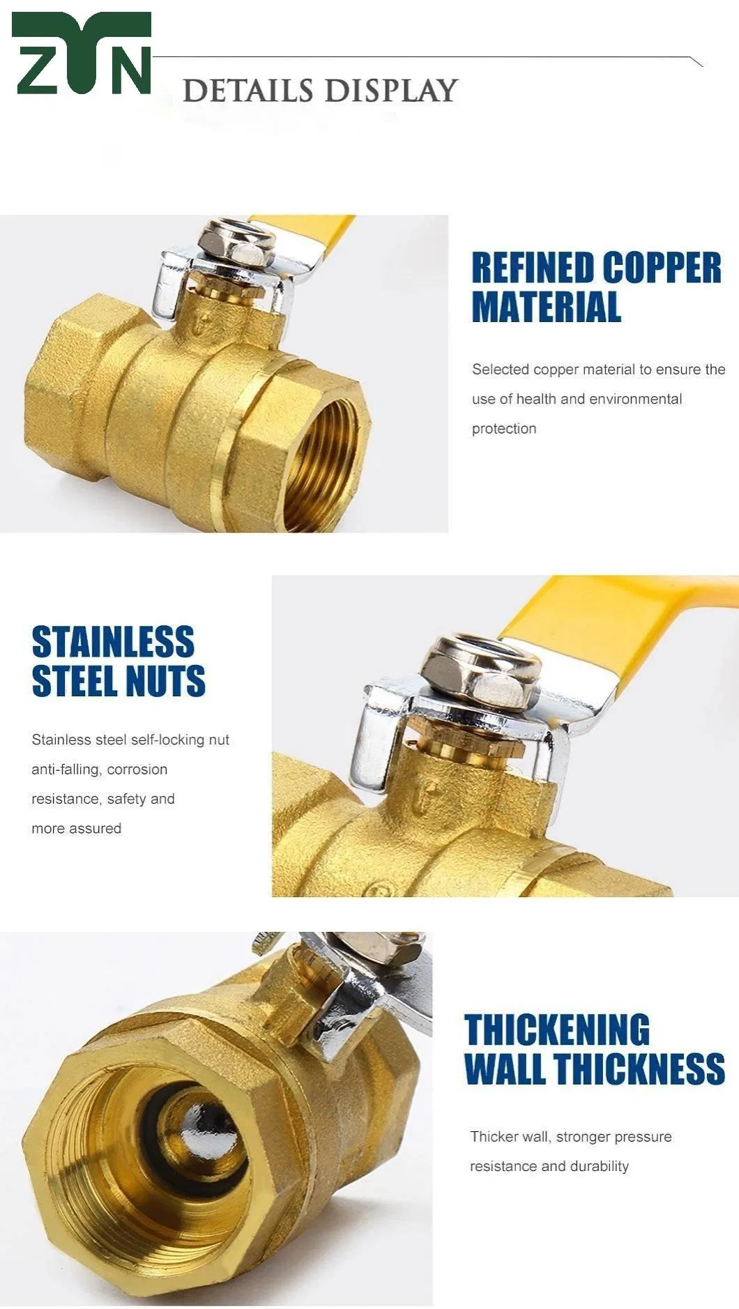 Stainless Steel Ballcock Red Copper Ball Floating Valve with Copper Float
