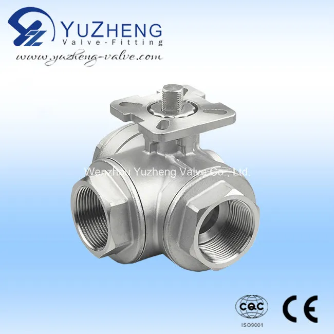 Stainless Steel High Pressure Three Way Flange Floating Ball Valve for Water Oil Gas