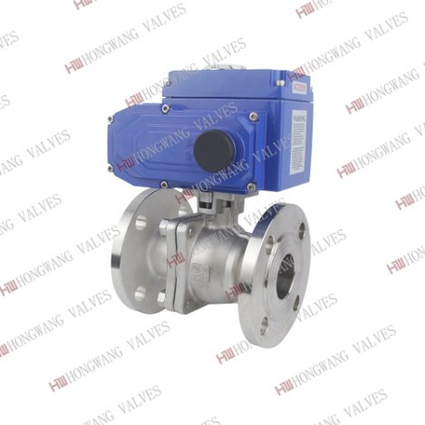 Stainless Steel Industrial German/American/Japanese Standard Electric 2PC High Platform Flange Ball Valve DIN/ANSI/JIS ( HW -BV 2003)