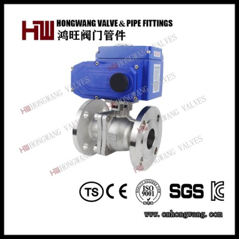 Stainless Steel Industrial Manual/Pneumatic High Platform Flanged Ball Valve ( HW -PBV 2001)
