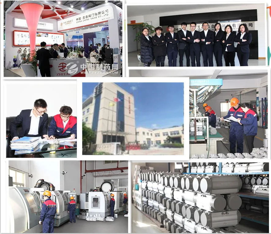 Stainless Steel Pneumatic Flange Tee/Three Way Internal Thread Ball Valve