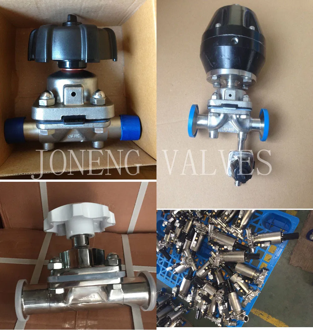 Stainless Steel Pneumatic Food Grade Clamp Type Diaphragm Valve (JN-DV1002)