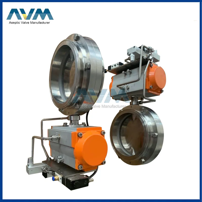 Stainless Steel Pneumatic Powder Butterfly Valve DN250