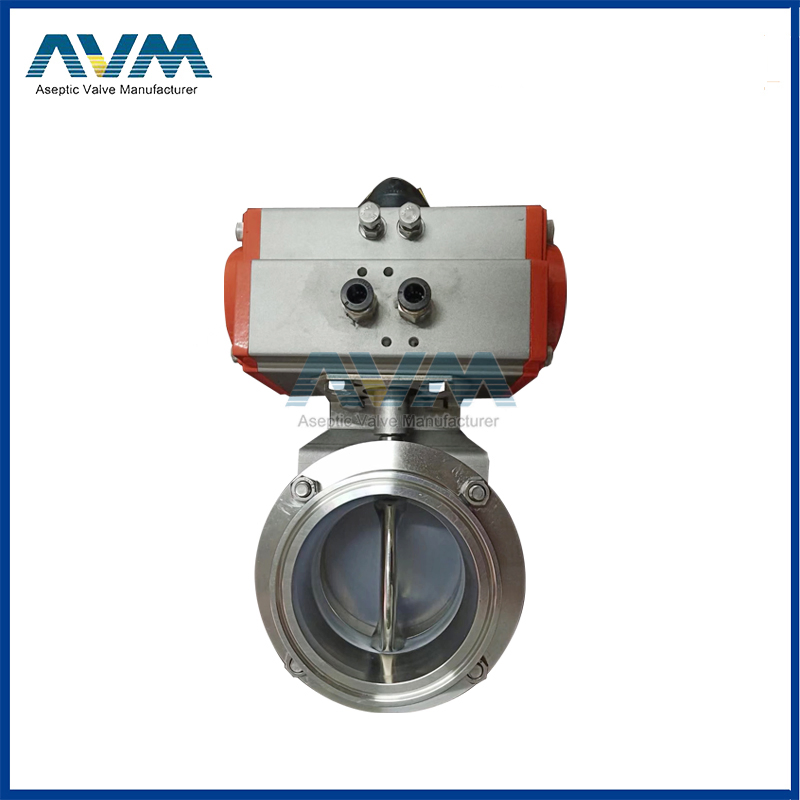 Stainless Steel Pneumatic Powder Butterfly Valve DN250
