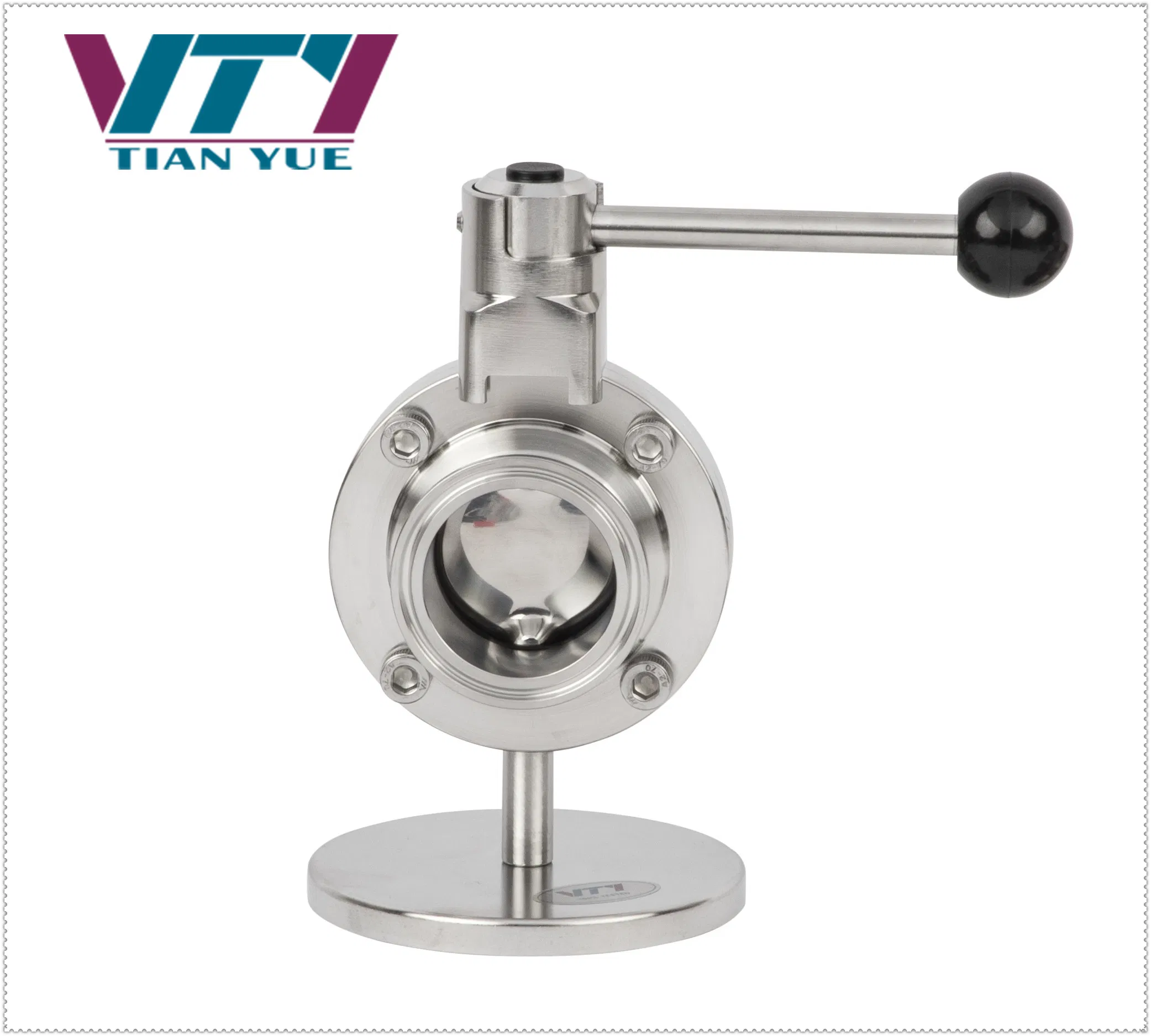 Stainless Steel Sanitary Clamp-Clamp Ends Butterfly Valves with Manual Handle