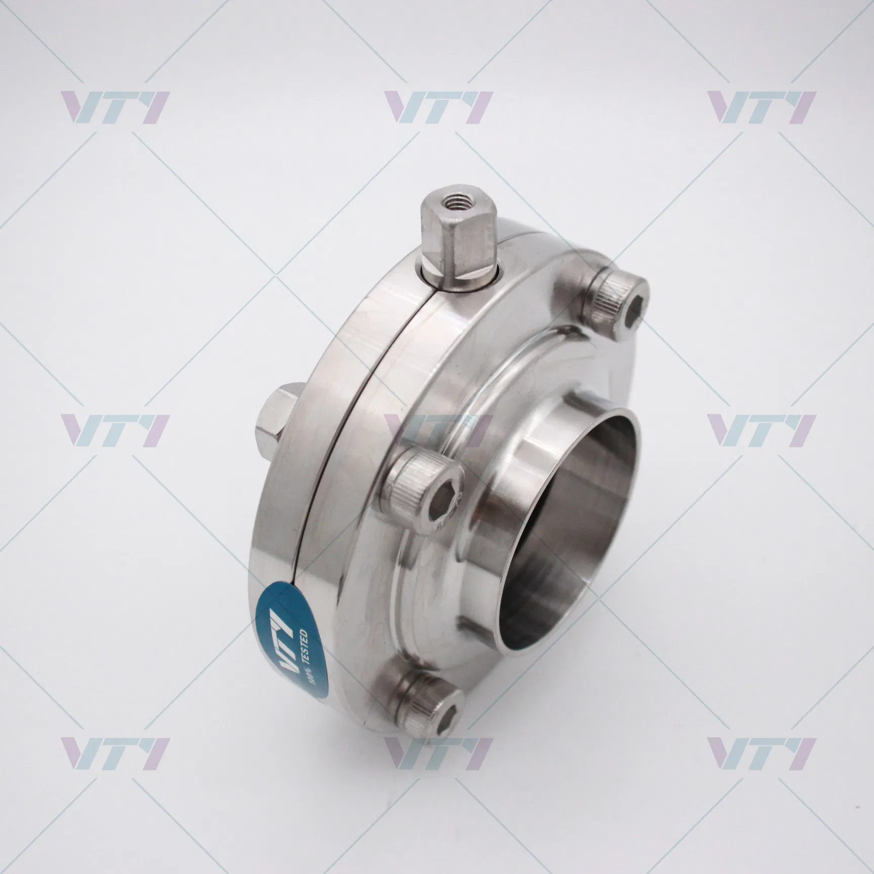 Stainless Steel SS304 SS316L Sanitary Hygienic Butterfly Valve with Pull Handle