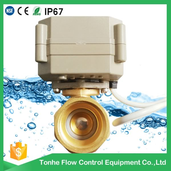 Suppliers Manufacture Dn25 2 Way IP67 1 Inch 12V Motorized Brass Ball Valve