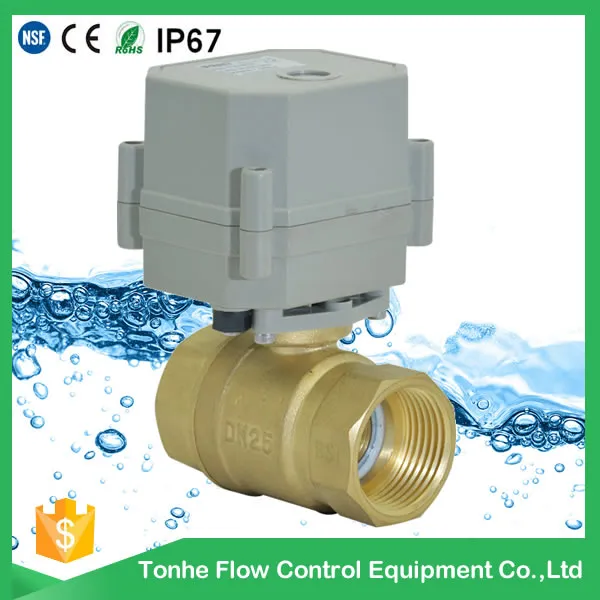 Suppliers Manufacture Dn25 2 Way IP67 1 Inch 12V Motorized Brass Ball Valve