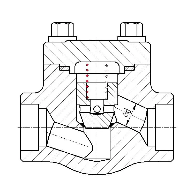 Ta2 Titanium Alloy Forging Lift Check Valve Welding Check Valve