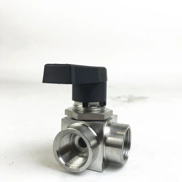Three 3 Ways Metal Ball Valve 1/4