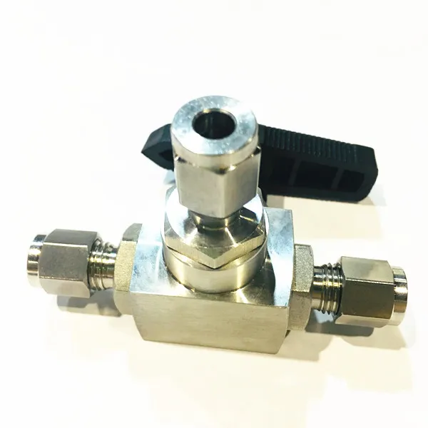 Three 3 Ways Metal Ball Valve 1/4
