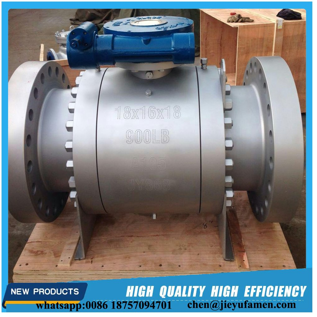 Trunnion Mounted Ball Valve 600lb 6inch with Worm Operated