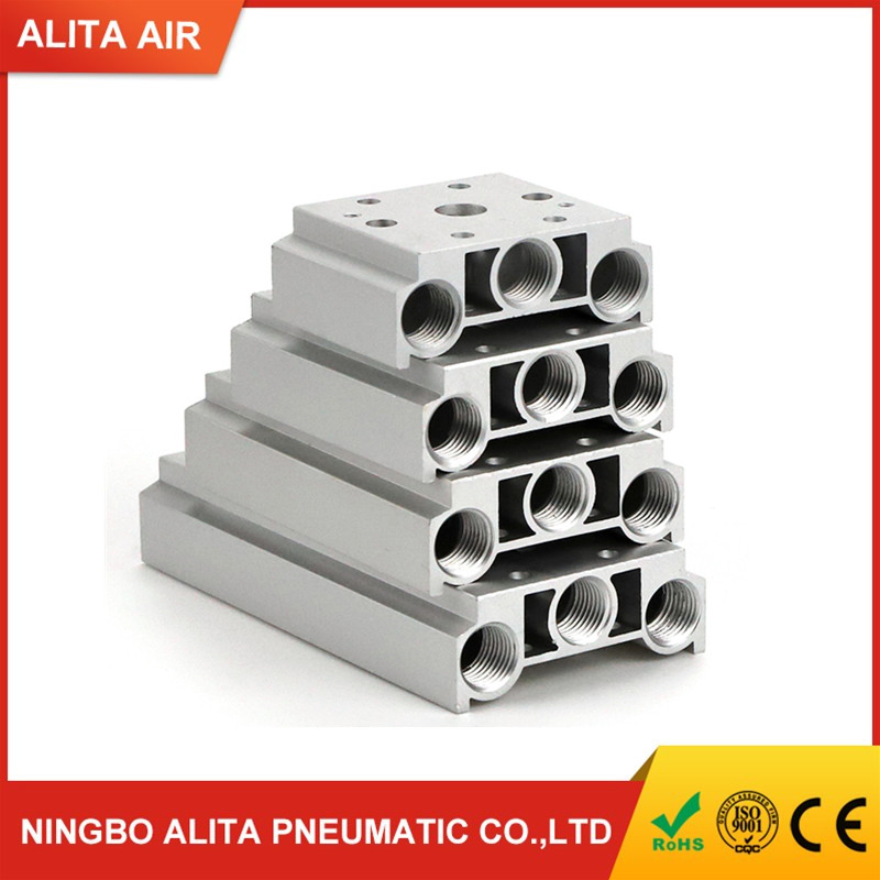 Valves Air Exhaust Manifold 200m-2f/3f/4f/5f/6f/7f/8f Pneumatic Base Solenoid Valve Plate