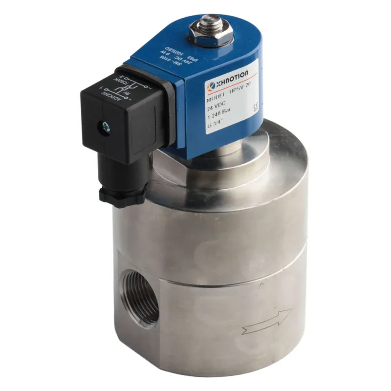 Xhnotion Pneumatic Spv Series 300 Bar Super High Pressure Stainless Steel Material G3/4′′ Thread Normally Closed Solenoid Valve