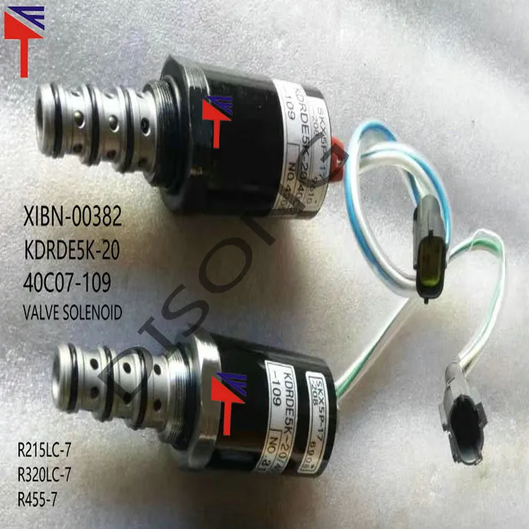 Xjbn-00382 Kdrde5K-20 R215LC-7 R320LC-7 R455-7 Hydraulic Pump Parts Valve Solenoid for 40c07-109