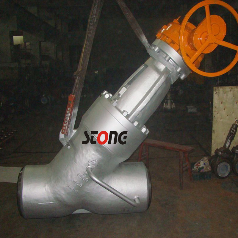 Y Type Cast Steel High Pressure Bw or Rtj Globe Valve