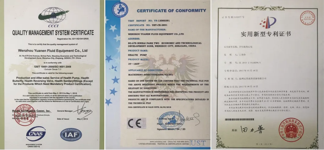 Yuy Air Actuated Sanitary Butterfly Valves